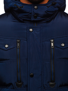 Men's Winter Quilted Jacket Navy Blue Bolf 1182