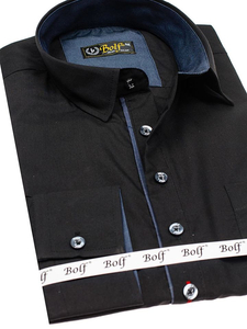 Men's Long Sleeve Shirt Black Bolf 5791
