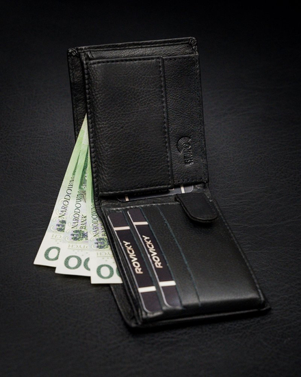 Men's Leather Wallet Black 12229