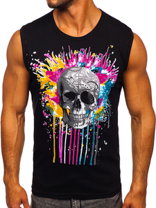 Men's Printed Tank Top Black Bolf 14805