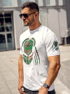 Men's Cotton Printed T-shirt White Bolf 192379A