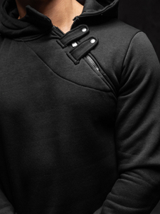 Men's Thick Hoodie Black Bolf 06