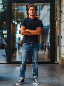 Men's Longline Basic T-shirt Black Bolf 14290A2