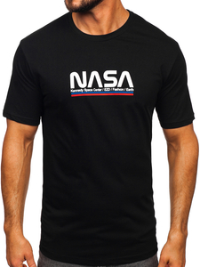 Men's Cotton Printed T-shirt Black Bolf 14749