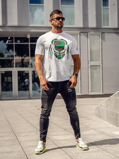 Men's Cotton Printed T-shirt White Bolf 192379A