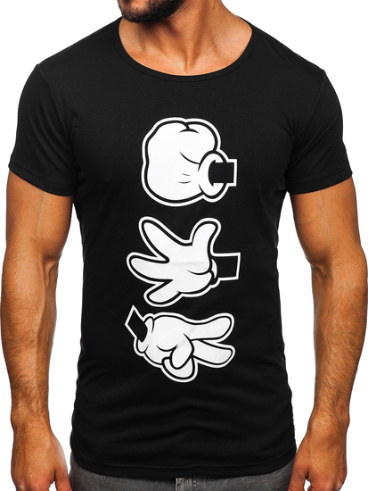 Men's Printed T-shirt Black Bolf KS1997