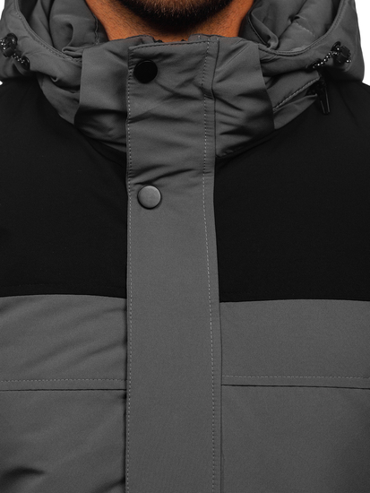 Men's Winter Jacket with hood Graphite Bolf 22M322