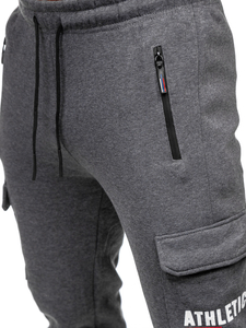 Men's Cargo Jogger Sweatpants Anthracite Bolf JX6028