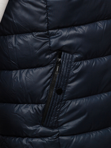 Men's Hooded Gilet Navy Blue Bolf 2909