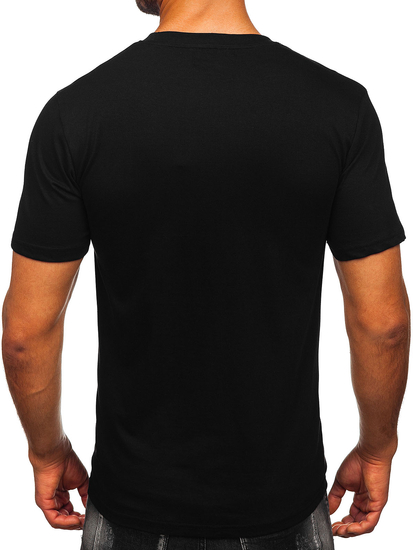 Men's Cotton Printed T-shirt Black Bolf MPO3475