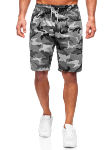 Men's Camo Shorts Grey Bolf 8K283