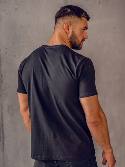 Men’s Basic V-neck T-shirt Black Bolf 192131A