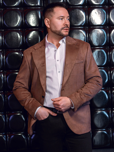 Men’s Velvet Blazer Brown Bolf 24410