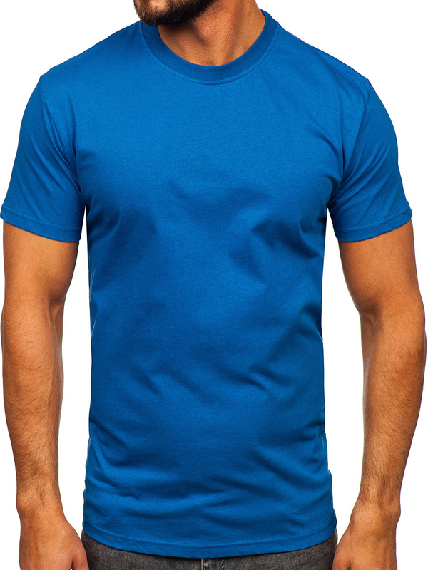 Men's Basic Cotton T-shirt Blue Bolf 192397