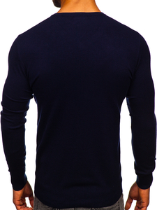 Men’s V-neck Sweater Navy blue Bolf YY03