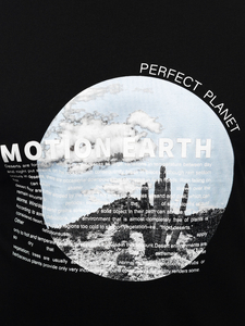 Men's Cotton Printed T-shirt Black Bolf MPO3466