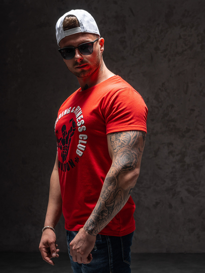 Men's Printed T-shirt Red Bolf Y70015