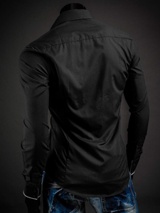 Men’s Elegant Long Sleeve Shirt Black Bolf 0939A