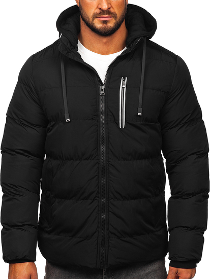 Men's Quilted Winter Jacket Black Bolf 27M8112