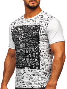 Men's Cotton Printed T-shirt White Bolf 1173