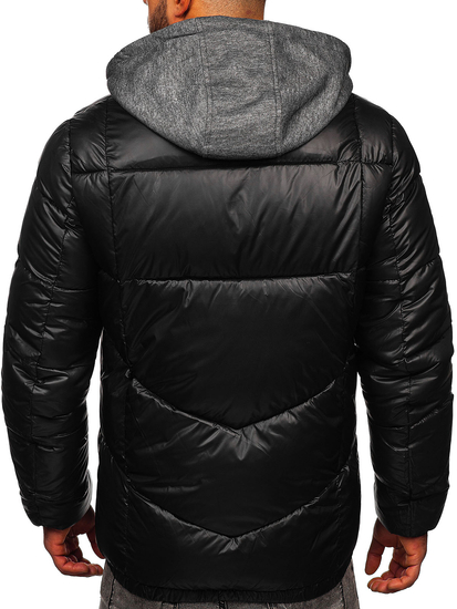 Men's Winter Quilted Jacket Black Bolf B2906