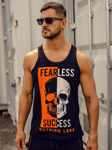 Men’s Printed Tank Top Black Bolf 14841A