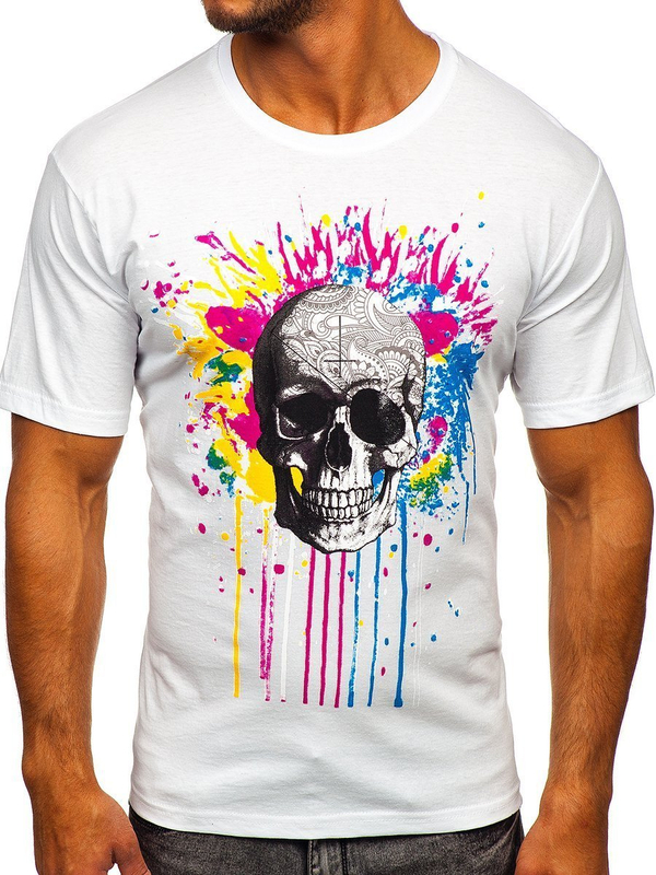 Men's Printed T-shirt White Bolf 142170