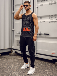 Men’s Printed Tank Top Black Bolf 14834A