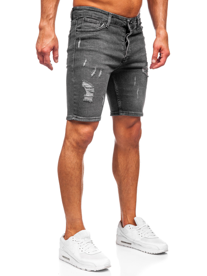 Men's Denim Shorts Black Bolf 0525