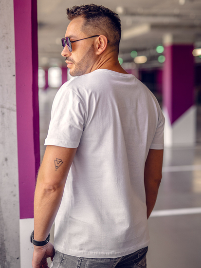 Men’s Basic V-neck T-shirt White Bolf 192131A