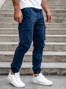 Men's Cargo Joggers Navy Blue Bolf 701