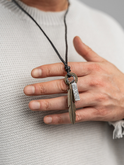 Men’s Straped Necklace Black Bolf TT7126