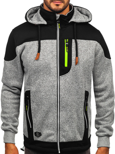 Men's Lightweight Jacket with hood Grey Bolf TC1262