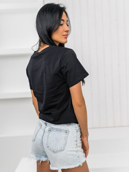 Women's Printed T-shirt Black Bolf 97T2112