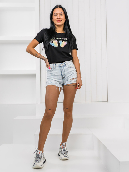 Women's Printed T-shirt Black Bolf 95T2518