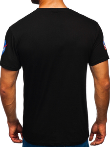 Men's Cotton Printed T-shirt Black Bolf 14401