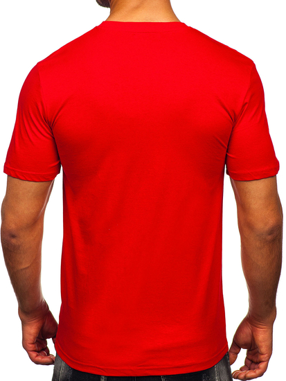 Men's Cotton Printed T-shirt Red Bolf MPO3484