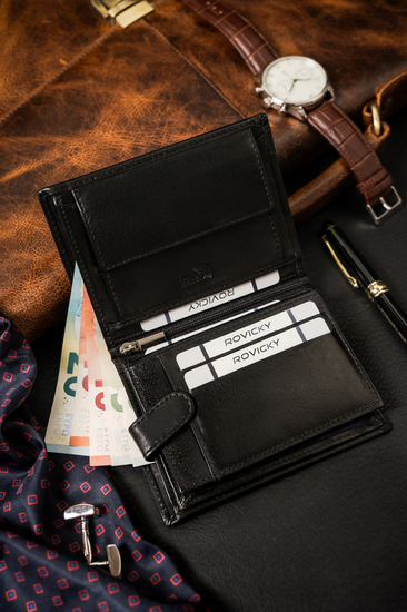 Men's Leather Wallet Black 25912