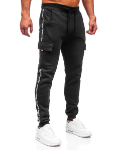 Men's Cargo Sweatpants Black Bolf JX8715