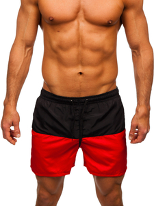 Men’s Swimming Trunks Black-Red Bolf HM058A