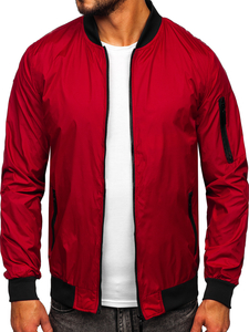 Men's Lightweight Bomber Jacket Claret Bolf 5M708