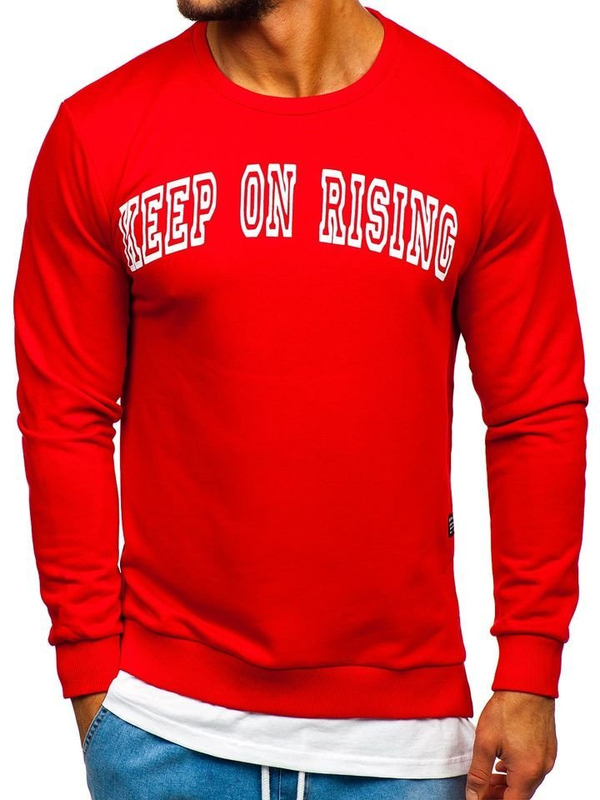 Men's Printed Sweatshirt Red Bolf 11114