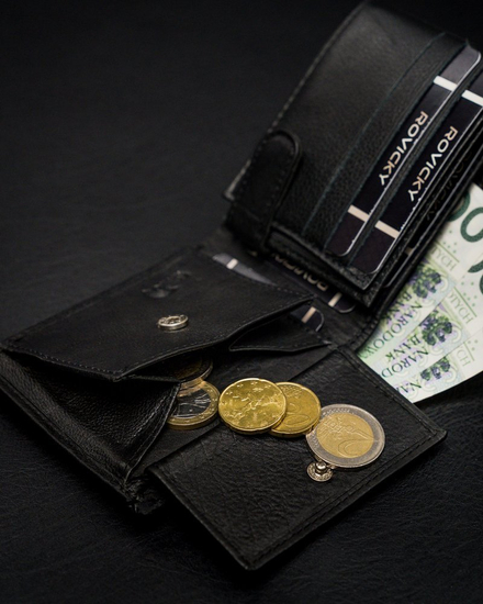 Men's Leather Wallet Black 12229