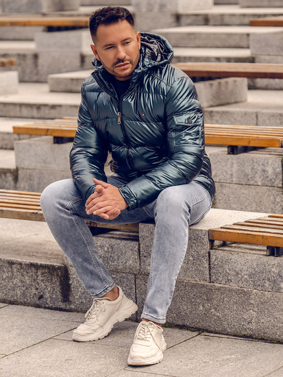 Men's Quilted Winter Jacket Green Bolf EX2138A