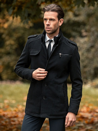 Men's Winter Coat Black Bolf 8856B