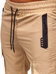 Men’s Cargo Joggers Beige Bolf HSS297