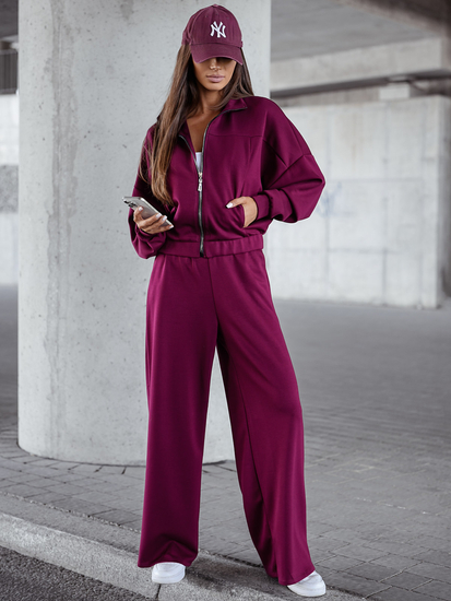 Women’s 2-piece Zip Butter Sport Outfit Claret Bolf 821109