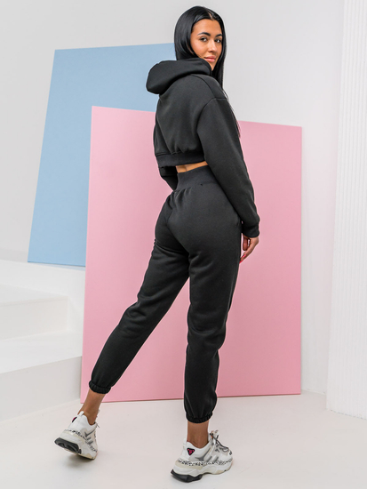 Women's 2-Piece Oversize Tracksuit Black Bolf 8C68