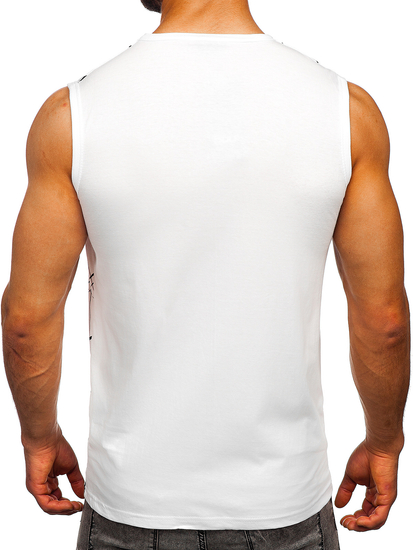 Men's Printed Tank Top White Bolf 14813