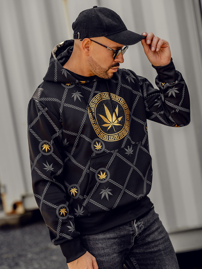 Men's Printed Hoodie Black Bolf HM630